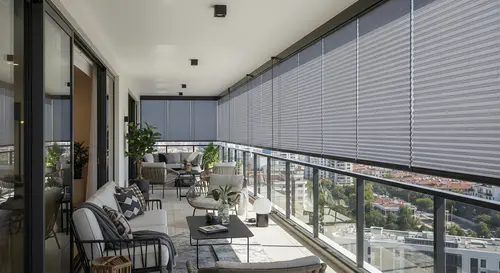 Gölbaşı Modern Konut Projeleri İçin Fonksiyonel Antrasit Plise Sineklik thumb